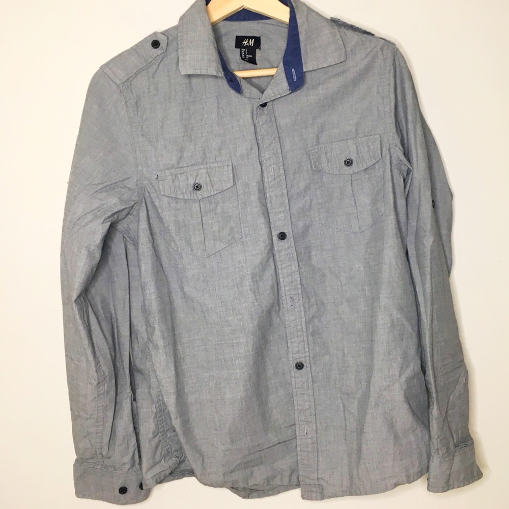 H&M long sleeve casual button down